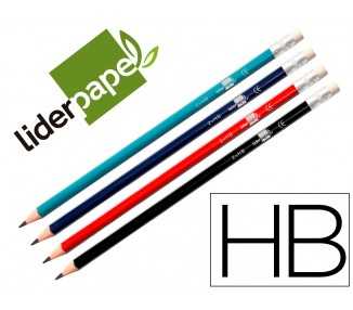 Lapices de grafito con goma liderpapel triangular