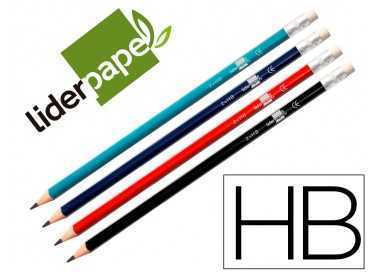 Lapices de grafito con goma liderpapel triangular