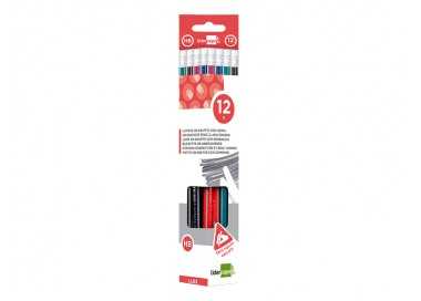 Lapices de grafito con goma liderpapel triangular