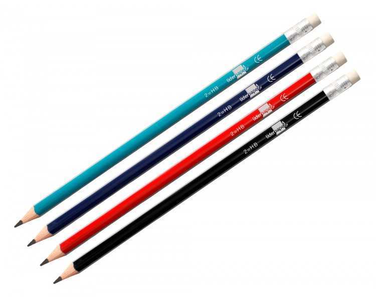 Lapices de grafito con goma liderpapel triangular