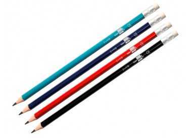 Lapices de grafito con goma liderpapel triangular