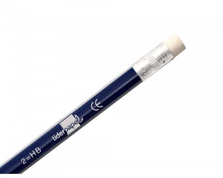 Lapices de grafito con goma liderpapel triangular