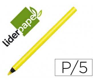 Lapices fluorescente liderpapel jumbo neon amarillo