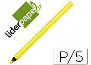 Lapices fluorescente liderpapel jumbo neon amarillo