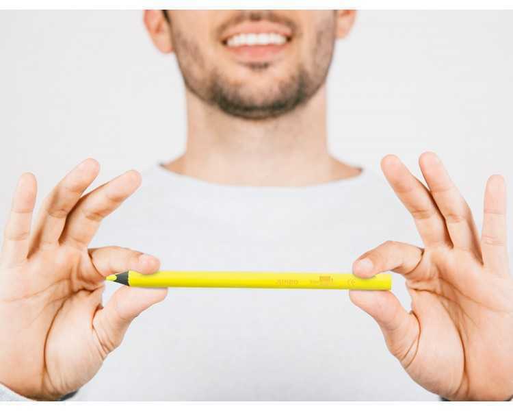 Lapices fluorescente liderpapel jumbo neon amarillo