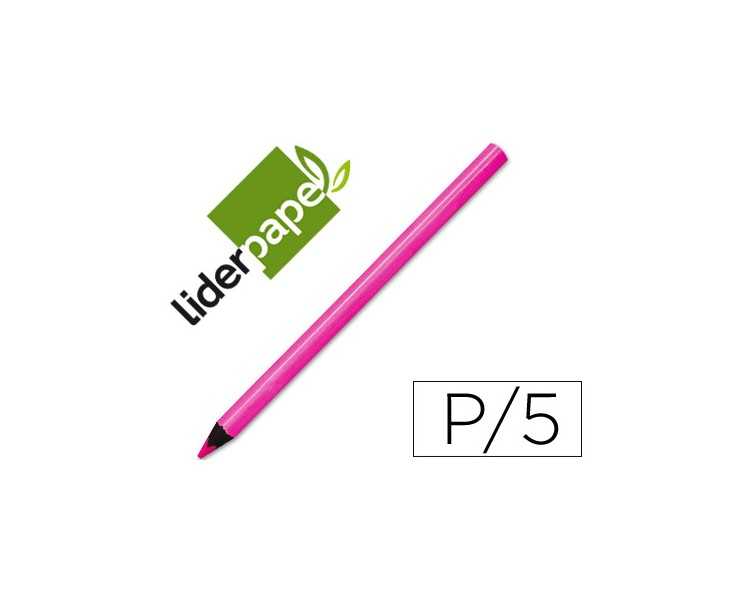 Lapices fluorescente liderpapel jumbo neon rosa