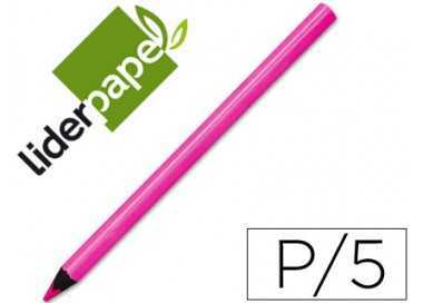 Lapices fluorescente liderpapel jumbo neon rosa