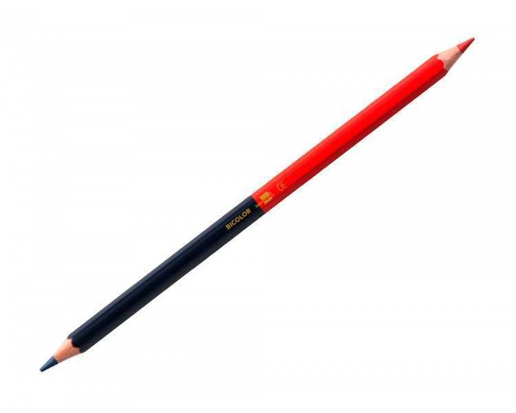 Lapices bicolor liderpapel fino rojo/azul