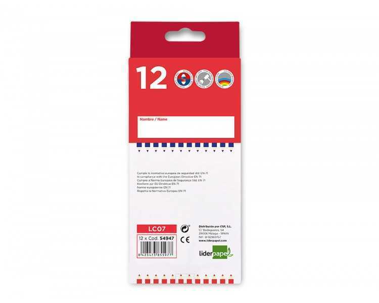 Lapices bicolor liderpapel fino rojo/azul