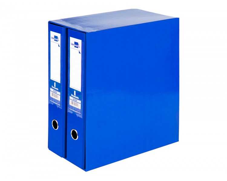 Modulo liderpapel 2 archivadores folio 2 anillas mecanismo de palanca 75mm azul