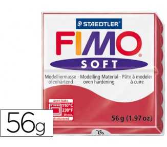 Pasta staedtler fimo soft 57 gr color rojo cereza