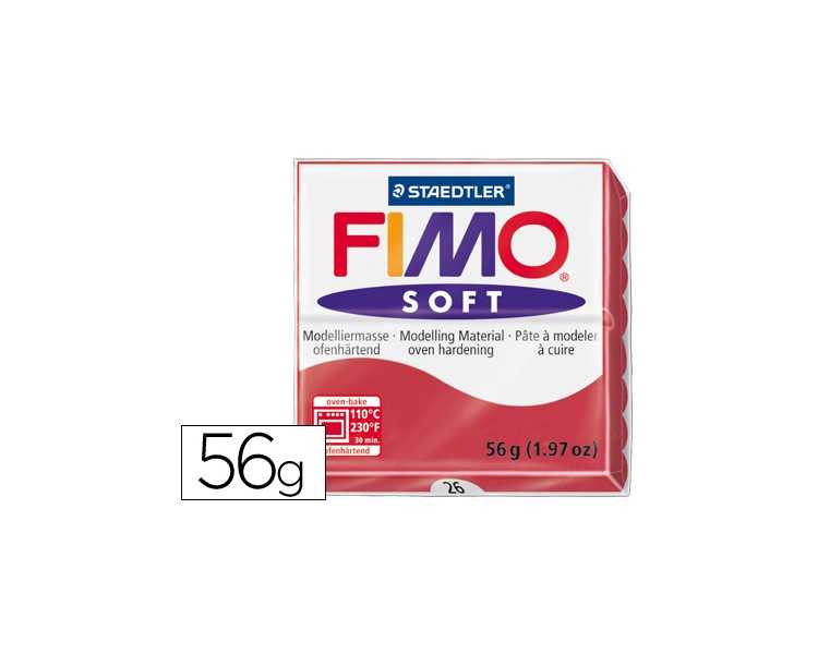 Pasta staedtler fimo soft 57 gr color rojo cereza