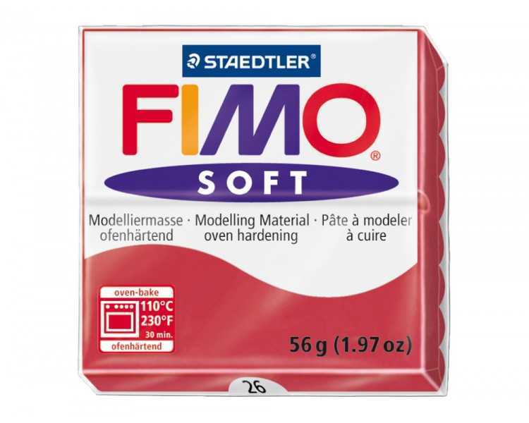 Pasta staedtler fimo soft 57 gr color rojo cereza