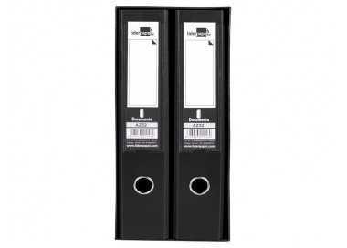 Modulo liderpapel 2 archivadores folio 2 anillas mecanismo de palanca 75mm negro
