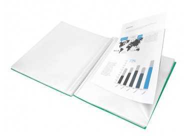 Carpeta liderpapel escaparate con espiral 80 fundas polipropileno din a4 verde Carpeta liderpapel escaparate con espiral 80 fundas polipropileno din a4 verde