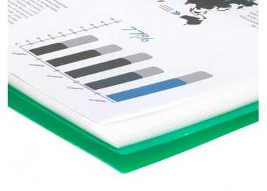 Carpeta liderpapel escaparate con espiral 80 fundas polipropileno din a4 verde Carpeta liderpapel escaparate con espiral 80 fundas polipropileno din a4 verde