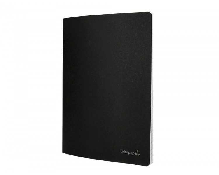 Libreta liderpapel tapa negra a5 80 hojas 60g/m2 liso con doble margen