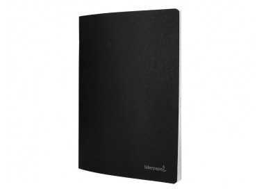 Libreta liderpapel tapa negra a5 80 hojas 60g/m2 liso con doble margen