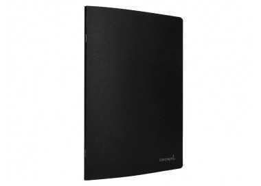 Libreta liderpapel tapa negra a5 80 hojas 60g/m2 liso con doble margen