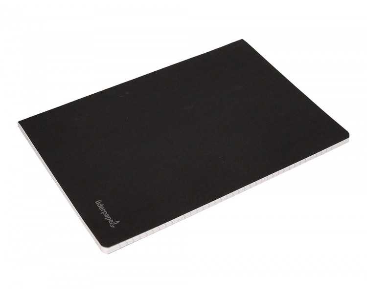 Libreta liderpapel tapa negra a5 80 hojas 60g/m2 liso con doble margen