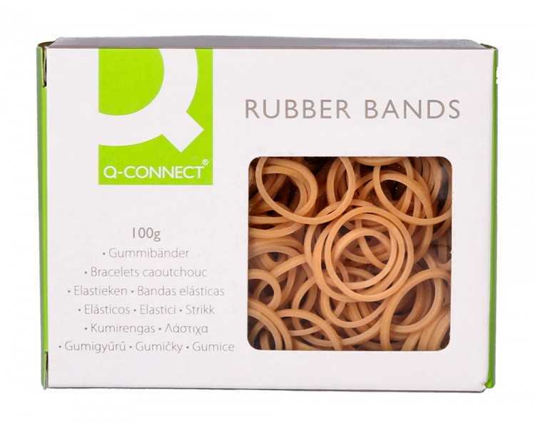 Gomillas elasticas q-connect 100 gr numero 3 30 x 2 mm