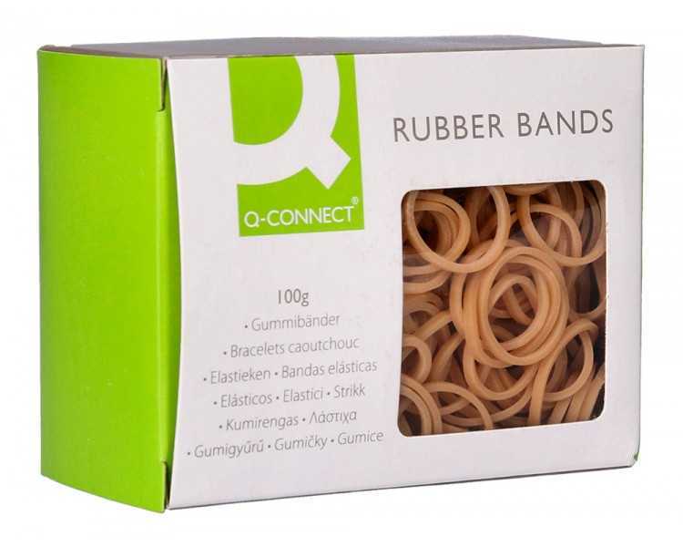 Gomillas elasticas q-connect 100 gr numero 3 30 x 2 mm