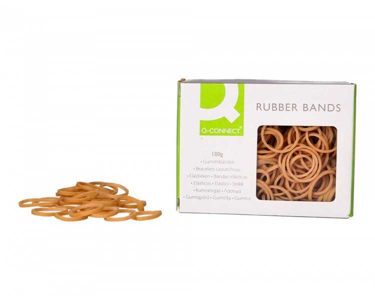 Gomillas elasticas q-connect 100 gr numero 3 30 x 2 mm