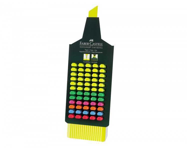 Rotulador faber fluorescente 48 expositor 60 unidades colores surtidos