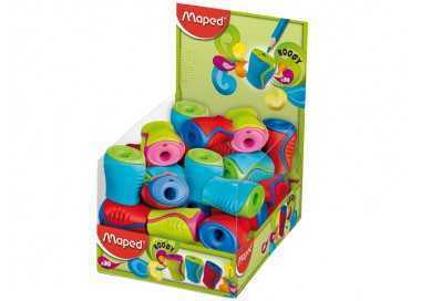 Sacapuntas maped plastico boogy 1 uso con deposito colores surtidos Sacapuntas maped plastico boogy 1 uso con deposito colores surtidos