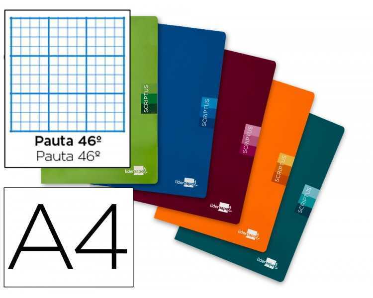 Libreta liderpapel scriptus a4 48 hojas 90g/m2 rayado nº46