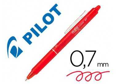 Boligrafo pilot frixion clicker borrable 0,7 mm color rojo