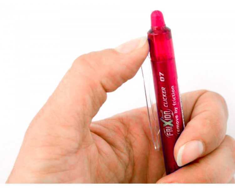 Boligrafo pilot frixion clicker borrable 0,7 mm color rojo