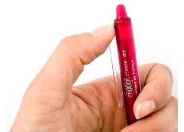 Boligrafo pilot frixion clicker borrable 0,7 mm color rojo