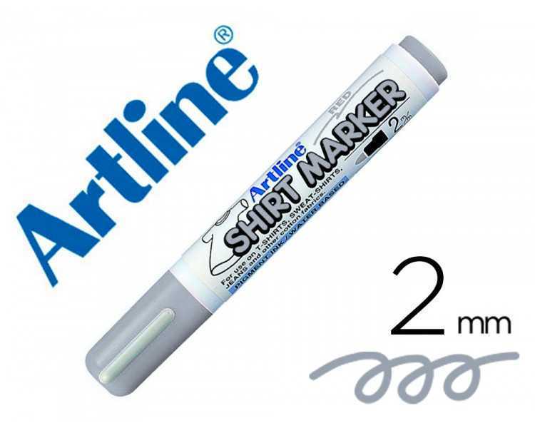 Rotulador artline ekt-2 gris punta redonda 2 mm para uso en camiseta