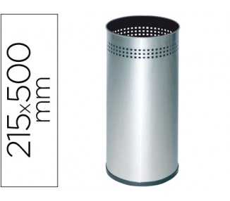 Paraguero metalico 314 perforado plateado 50x21,5 cm
