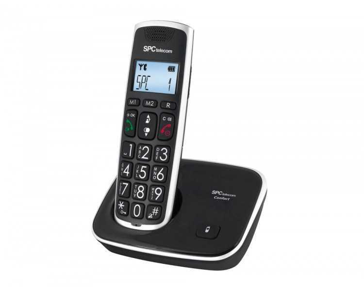 Telefono inalambrico spc telecom 7608n teclas digitos y pantalla extra grandes compatible audifonos