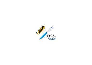 Boligrafo bic cuatro colores mini punta media 1mm
