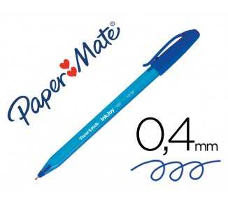 Boligrafo paper mate inkjoy 100 punta media trazo 1mm azul
