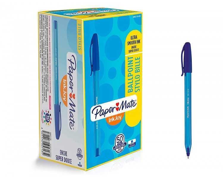Boligrafo paper mate inkjoy 100 punta media trazo 1mm azul