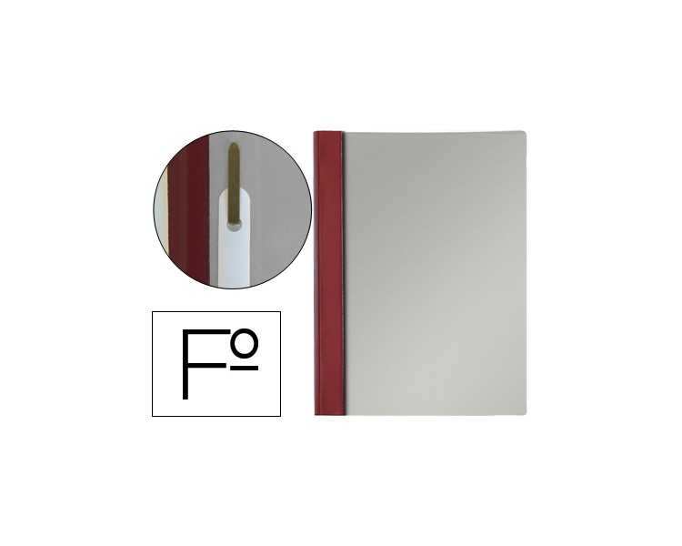 Carpeta dossier fastener pvc esselte folio burdeos