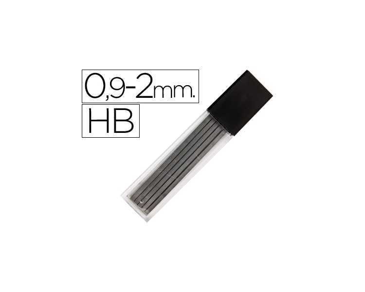 Minas liderpapel grafito rectangulares 2x0,9 mm hb tubo de 12 minas