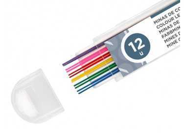 Minas liderpapel colores surtidos 0,5 mm estuche de 12 minas