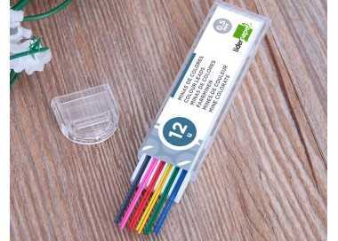 Minas liderpapel colores surtidos 0,5 mm estuche de 12 minas