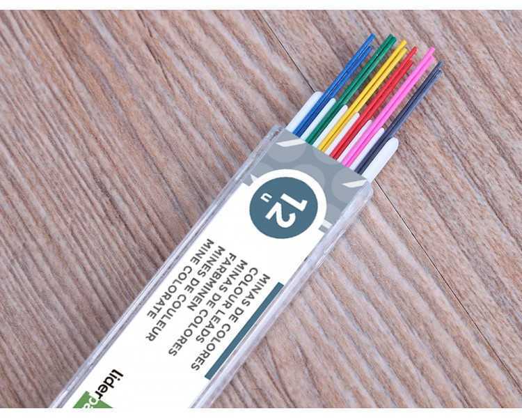Minas liderpapel colores surtidos 0,5 mm estuche de 12 minas