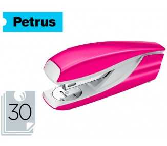 Grapadora petrus mod 635 wow fucsia metalizada capacidad 30 hojas