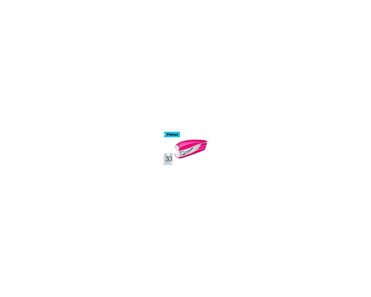 Grapadora petrus mod 635 wow fucsia metalizada capacidad 30 hojas