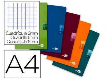 Libreta liderpapel scriptus a4 48 hojas 90g/m2 cuadro 6mm con margen