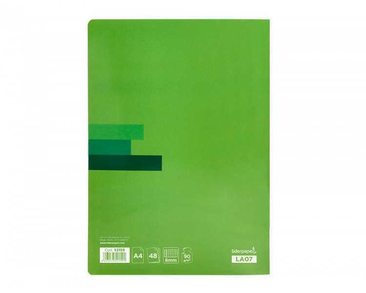 Libreta liderpapel scriptus a4 48 hojas 90g/m2 cuadro 6mm con margen