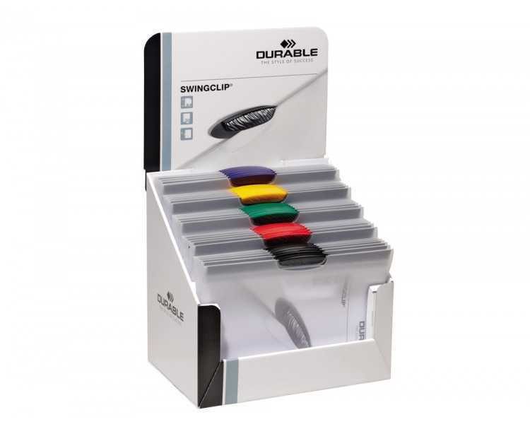 Carpeta swingclip dossier pinza lateral y giratoria din a4 capacidad 30 hojas colores surtidos