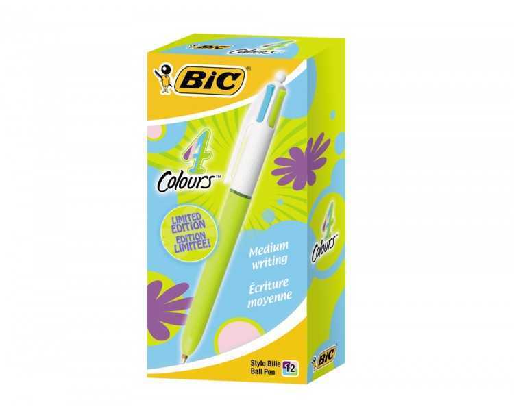 Boligrafo bic cuatro colores pastel edicion limitada